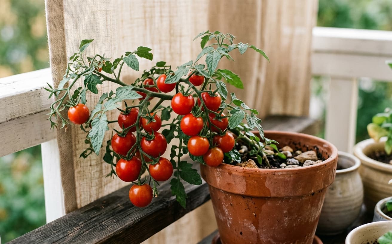Odla tomater på balkongen