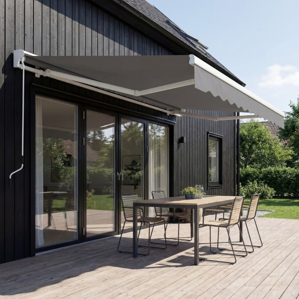 Halvkassettmarkis 4x2,5 m | Vevmanövrerad | Metalcraft