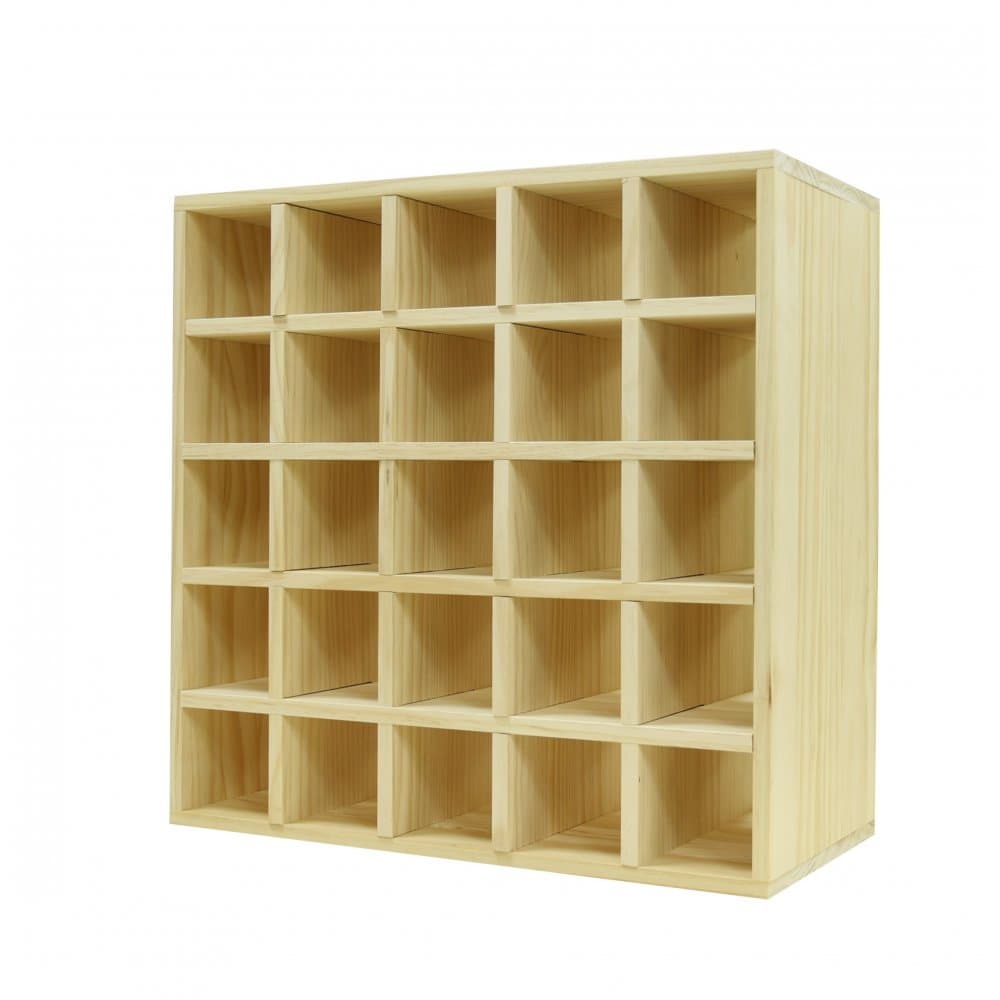 Vinställ i trä för 25 flaskor | 60x60 cm | Arvino