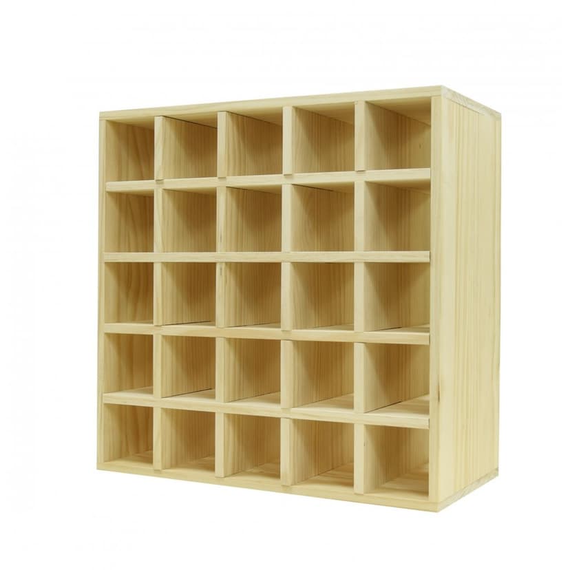 Vinställ i trä för 25 flaskor | 60x60 cm | Arvino