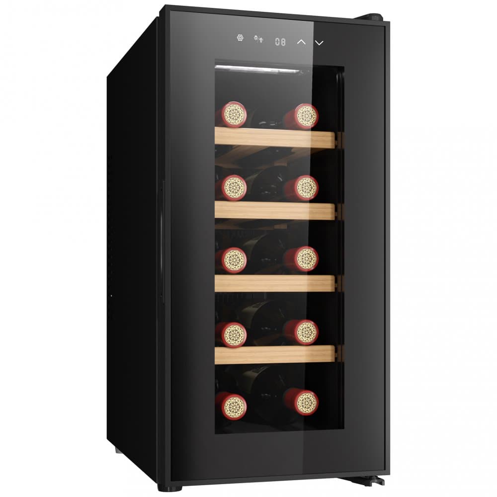 Vinkyl 10 flaskor | Extra tystgående | LED-belysning | 26,5cm smal