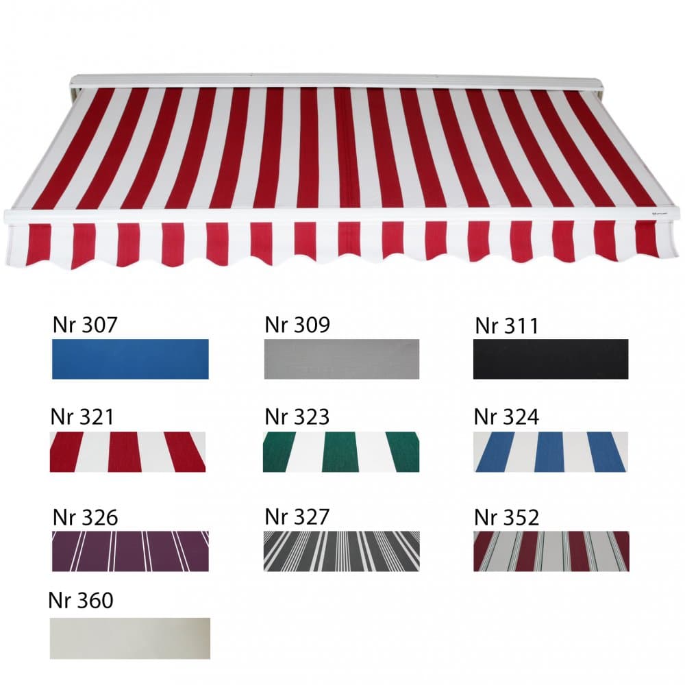 Terrassmarkis 5x3m | Elektrisk motor & fjärrkontroll | Metalcraft