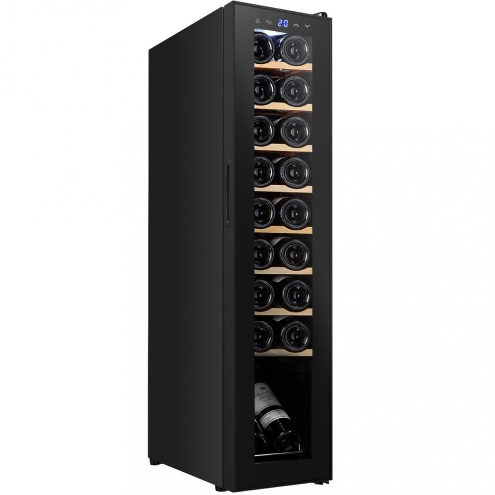 Vinkyl 18 flaskor | Extra tystgående | LED-belysning | 25cm smal