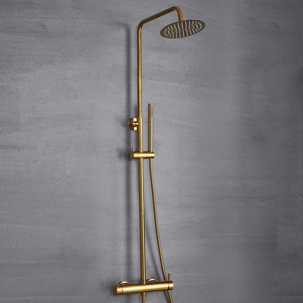 Komplett takduschset med handdusch | Mässing