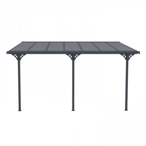 Altantak 4,3x3 m | Kanalplast / Aluminium | Extra hög | Grå