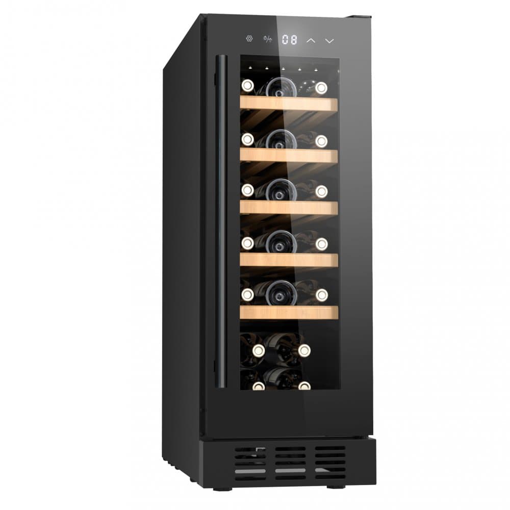 Inbyggbar vinkyl 19 flaskor | Extra tystgående | LED-belysning | 30cm smal