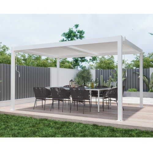 Pergola | Öppningsbart lamelltak | 4x3 | Vit