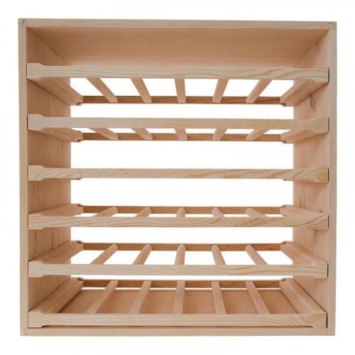Vinhylla utdragbar trä för 36 Flaskor | 60x60 cm | Arvino