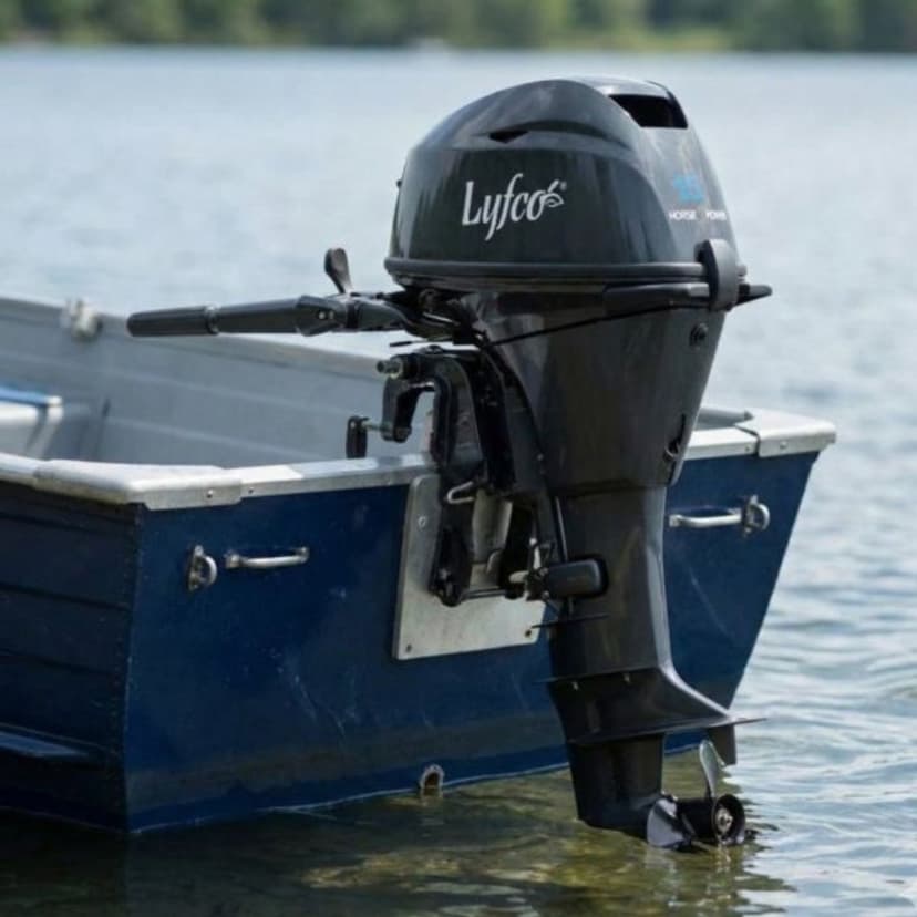 Båtmotor 15 hk | 2-cylindrig 4-takt | Bränslesnål & kraftfull | 24 L tank | Lång rigg
