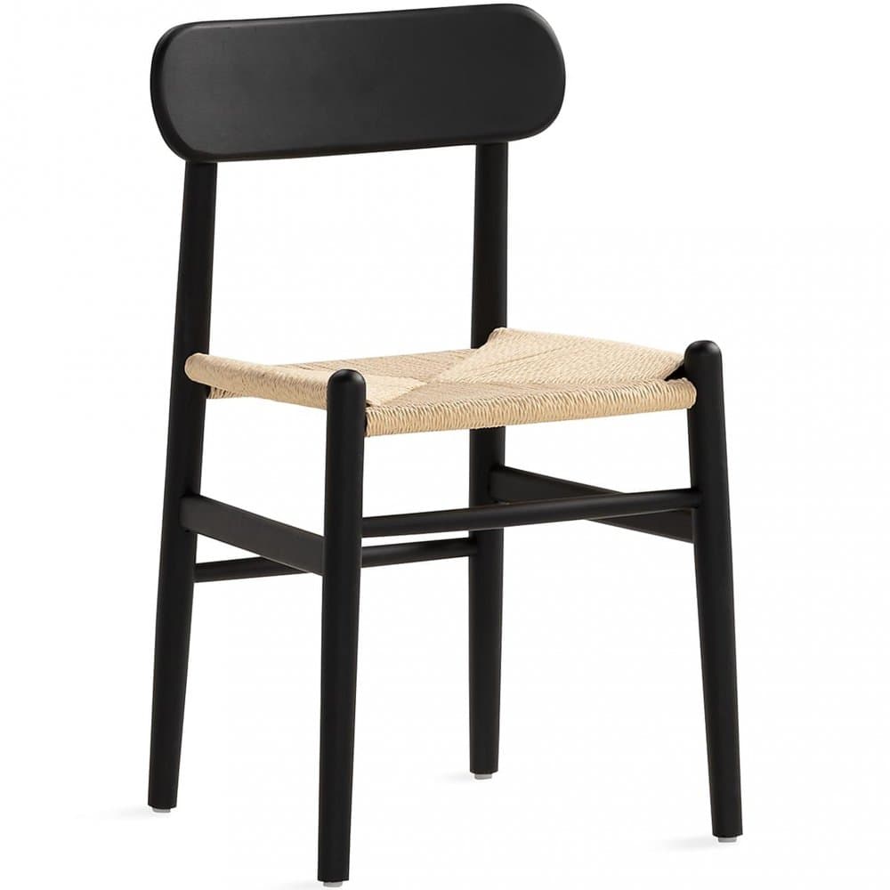 Matstol i robust trä | 2-pack | Gislöv - Svart/natur