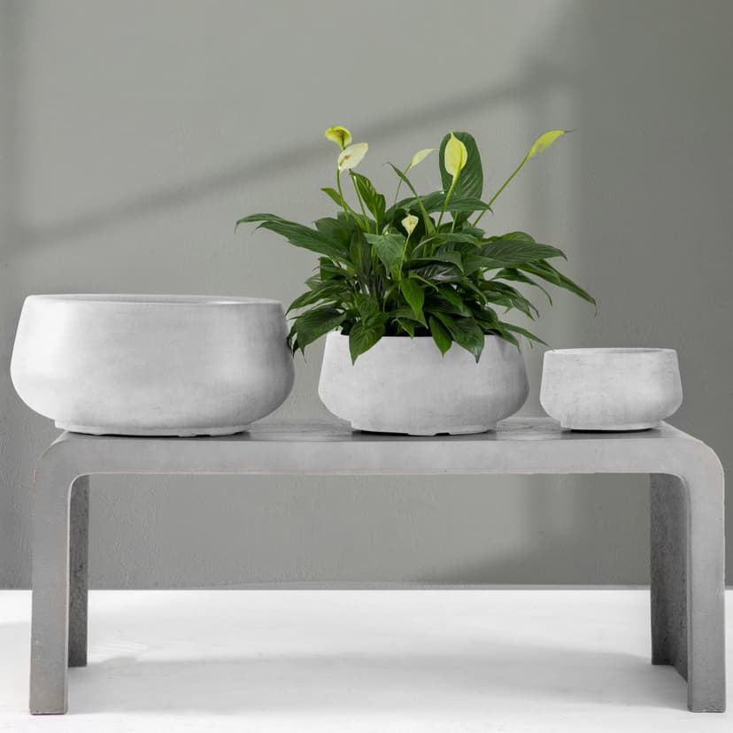 Fiberarmerade utekrukor | 3-pack | Ljusgrå