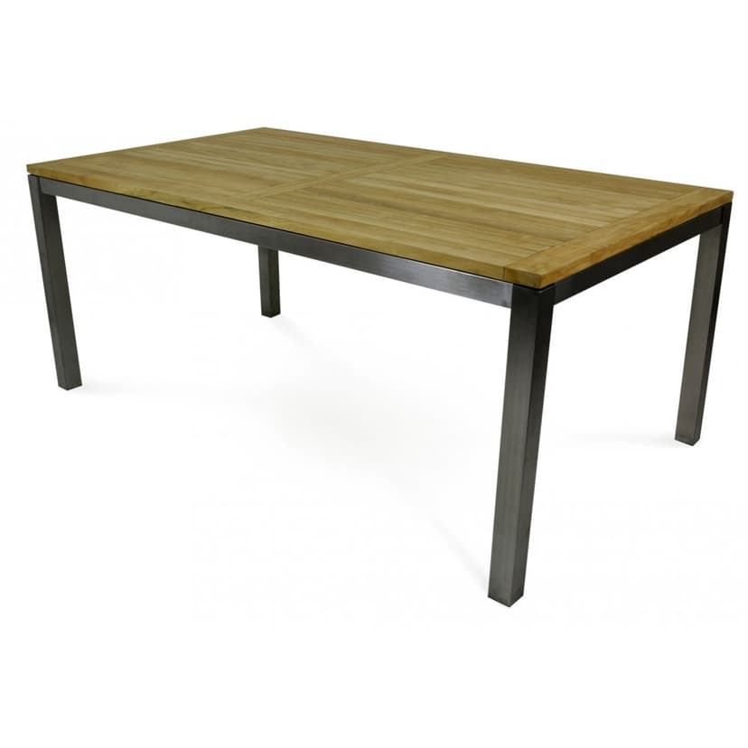 Bord i rostfritt stål och teak | Lyfco Boston