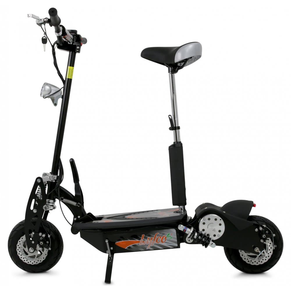 Elscooter 1000W med sadel | 38 km/tim | Hopfällbar | Lyfco