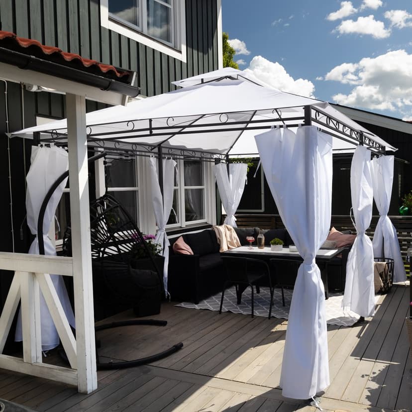 Paviljong 4x3 m inkl. paviljongväggar