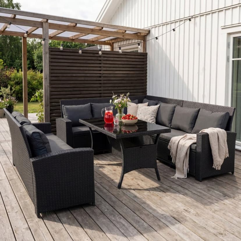 Soffgrupp utemöbler | Inbyggd förvaring | Lyfco Sannäs