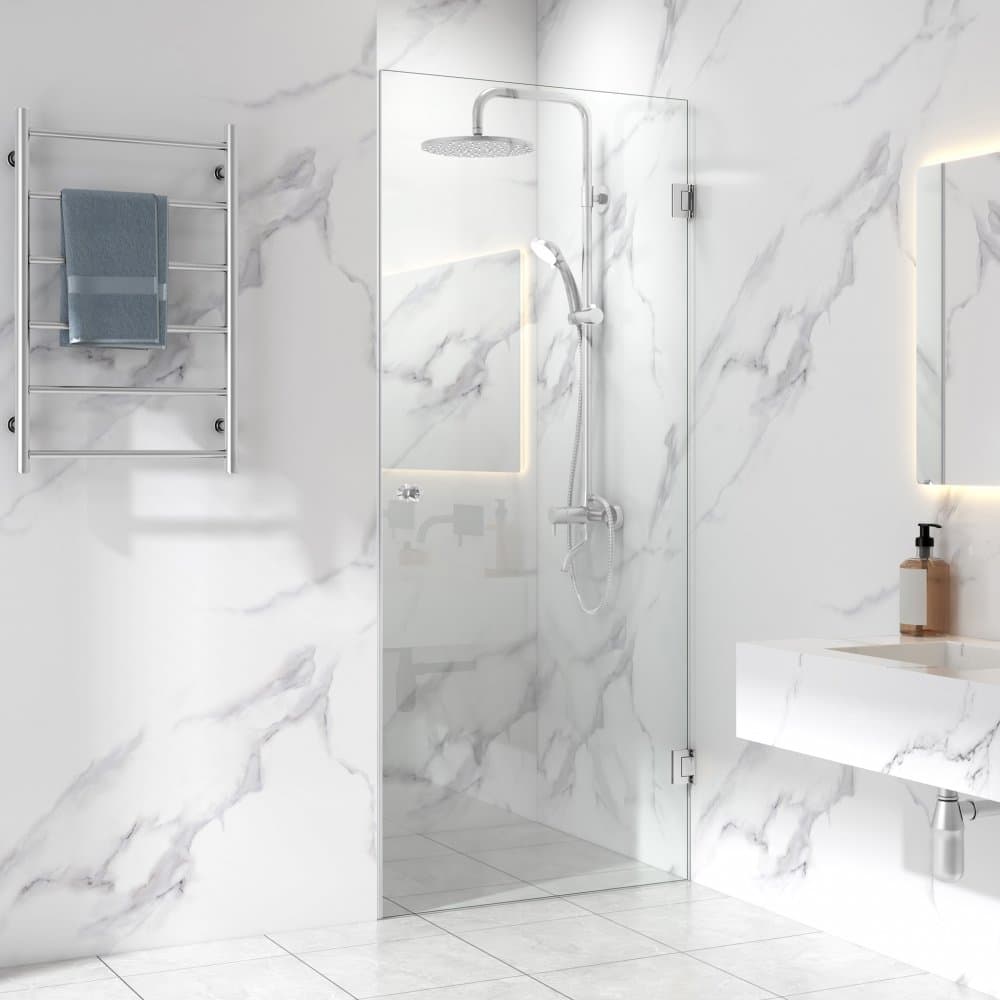 Duschdörr 70x210cm | 6mm säkerhetsglas & högblanka detaljer | Silva