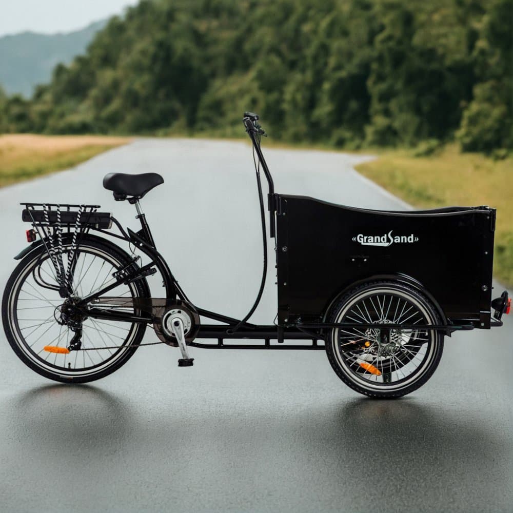 Lådcykel El | 6 växlar | 250W - 12,8Ah Panasonic litiumbatteri - Svart