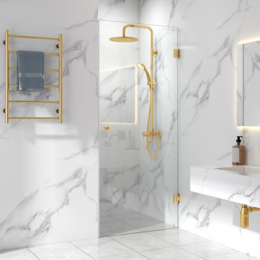 Duschdörr | Säkerhetsglas & mässingsfärgade detaljer | Gianna