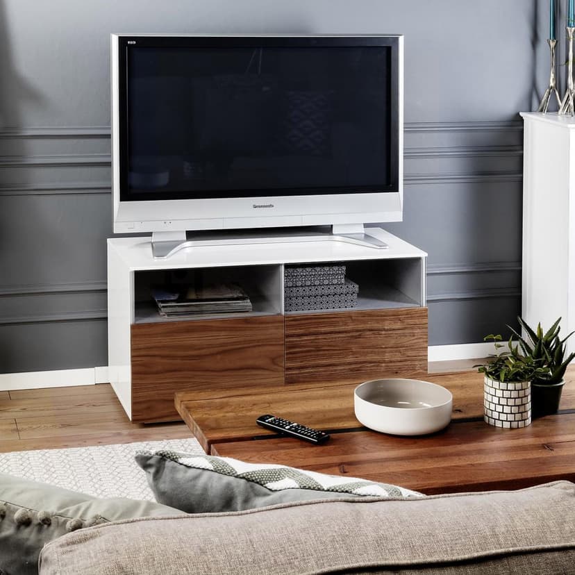 TV-bänk valnöt 100cm | 2 Lådor | Enchant