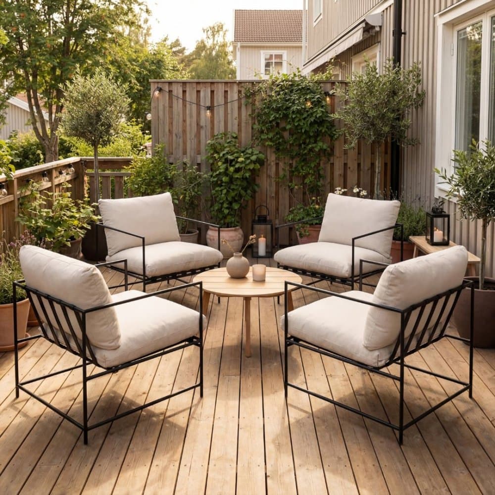 Loungefåtölj i underhållsfritt galvaniserat stål | Fårö