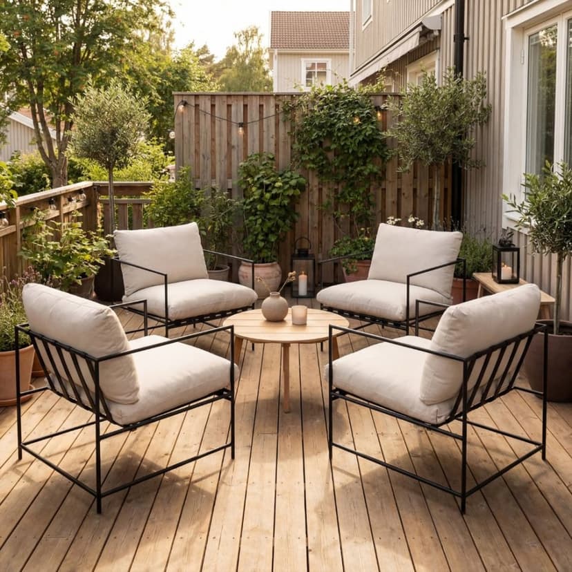 Loungefåtölj i underhållsfritt galvaniserat stål | Fårö