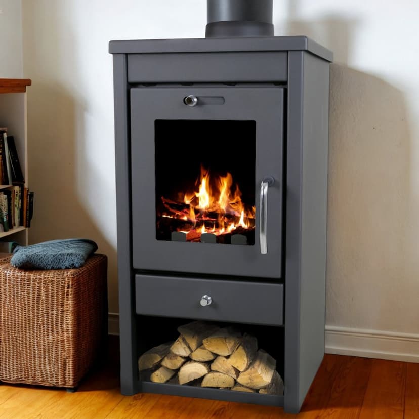 Braskamin 7kW | Verkningsgrad 80% | Ylöjärvi