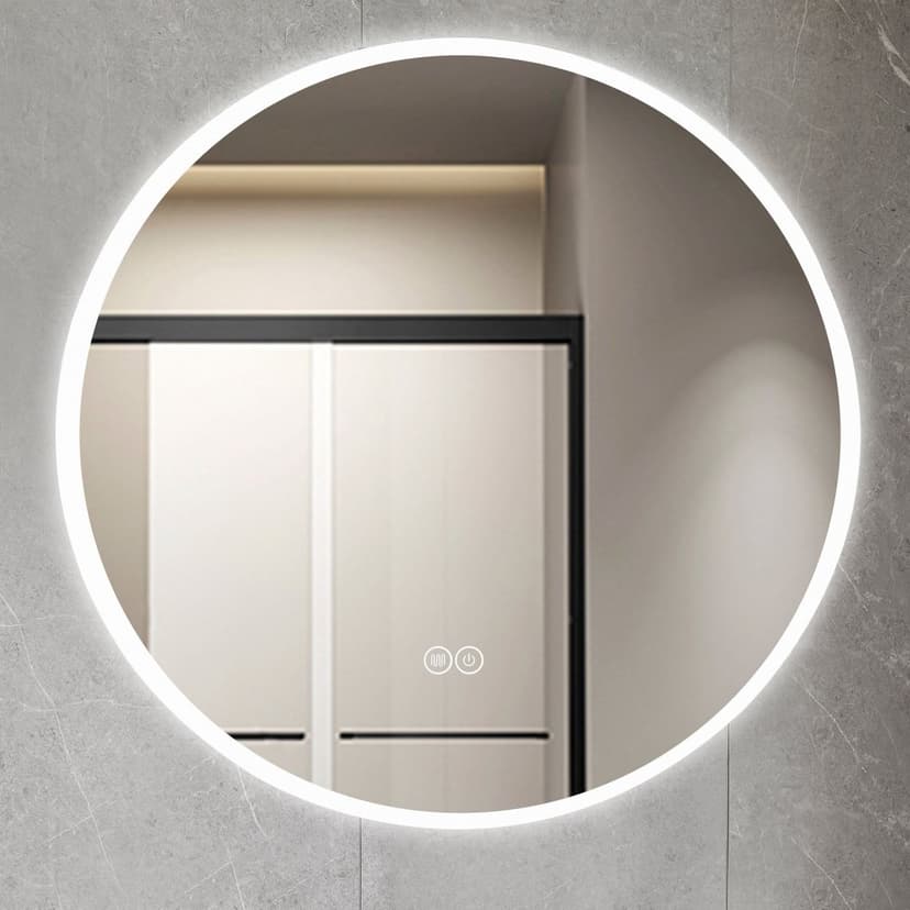 Rund badrumsspegel 100cm med LED-lyse | Anti-fog & touch-styrning