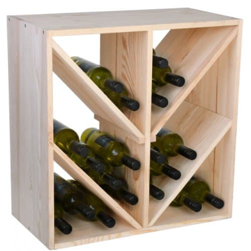 Diagonal vinhylla för 24 flaskor | 60x60 cm | Arvino