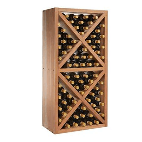 Vinställ för 79 vinflaskor i naturlig furu | 120x60 cm | Arvino