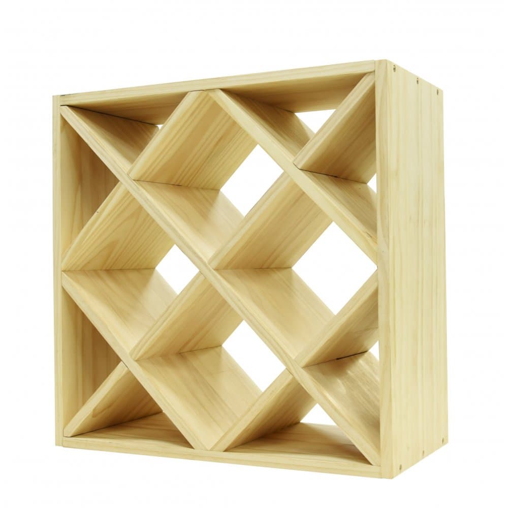 Vinhylla i trä för 24 Flaskor  | 60x60 cm | Arvino