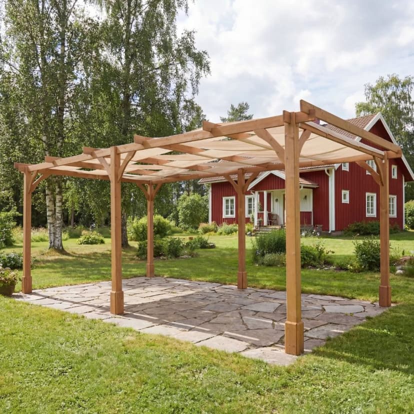 Pergola trä | 6x3 m | Furu