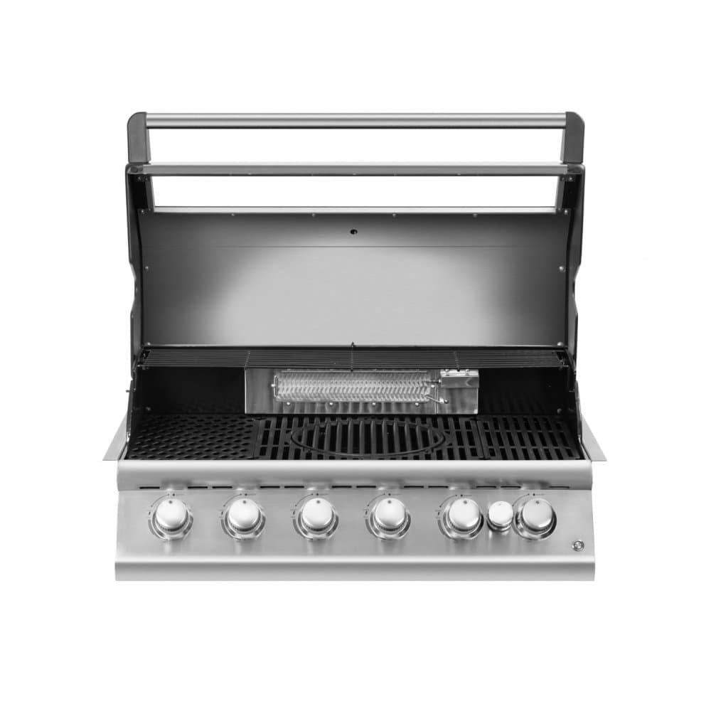 Rostfri gasolgrill 6 Brännare | 5 Brännare & Infraröd Bakbrännare | Ohio