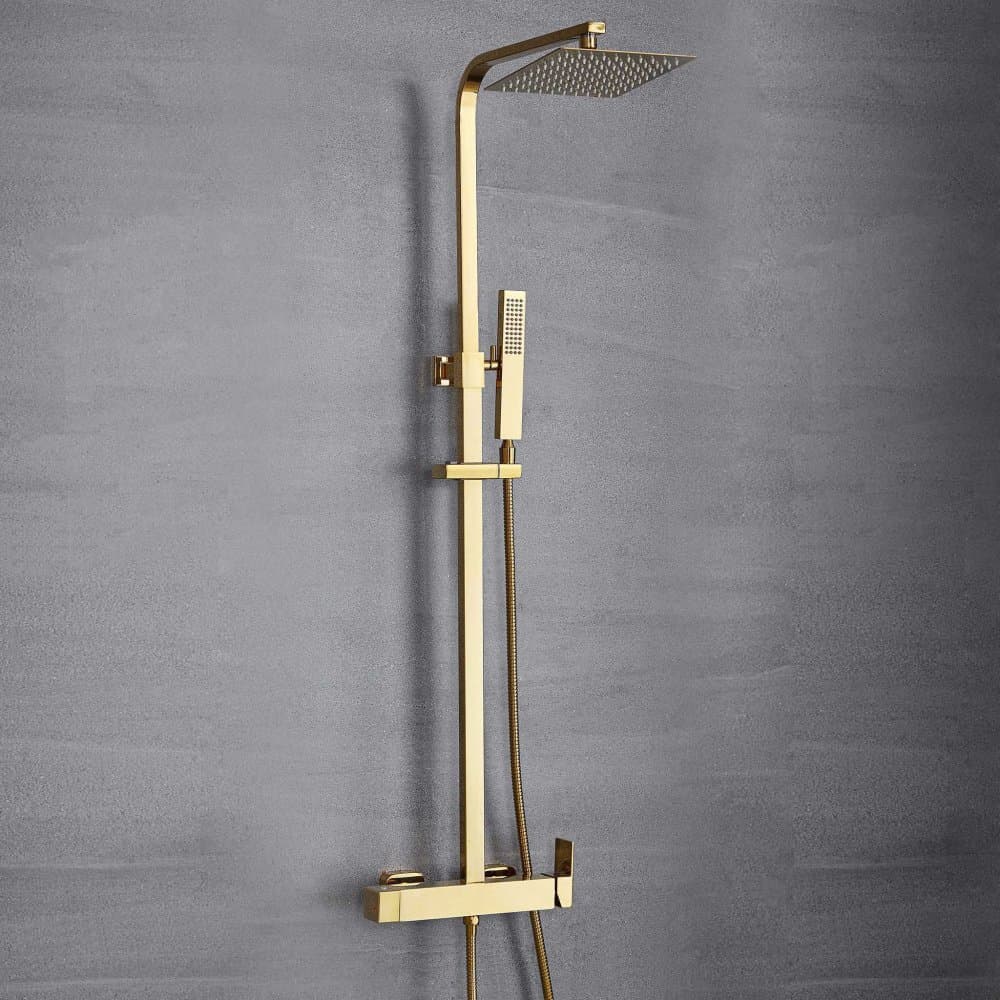 Komplett takduschset med handdusch | Mässing