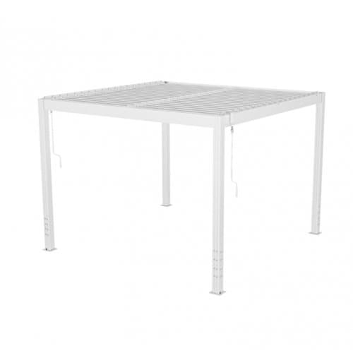 Pergola | Öppningsbart lamelltak | 3x3 m | Vit