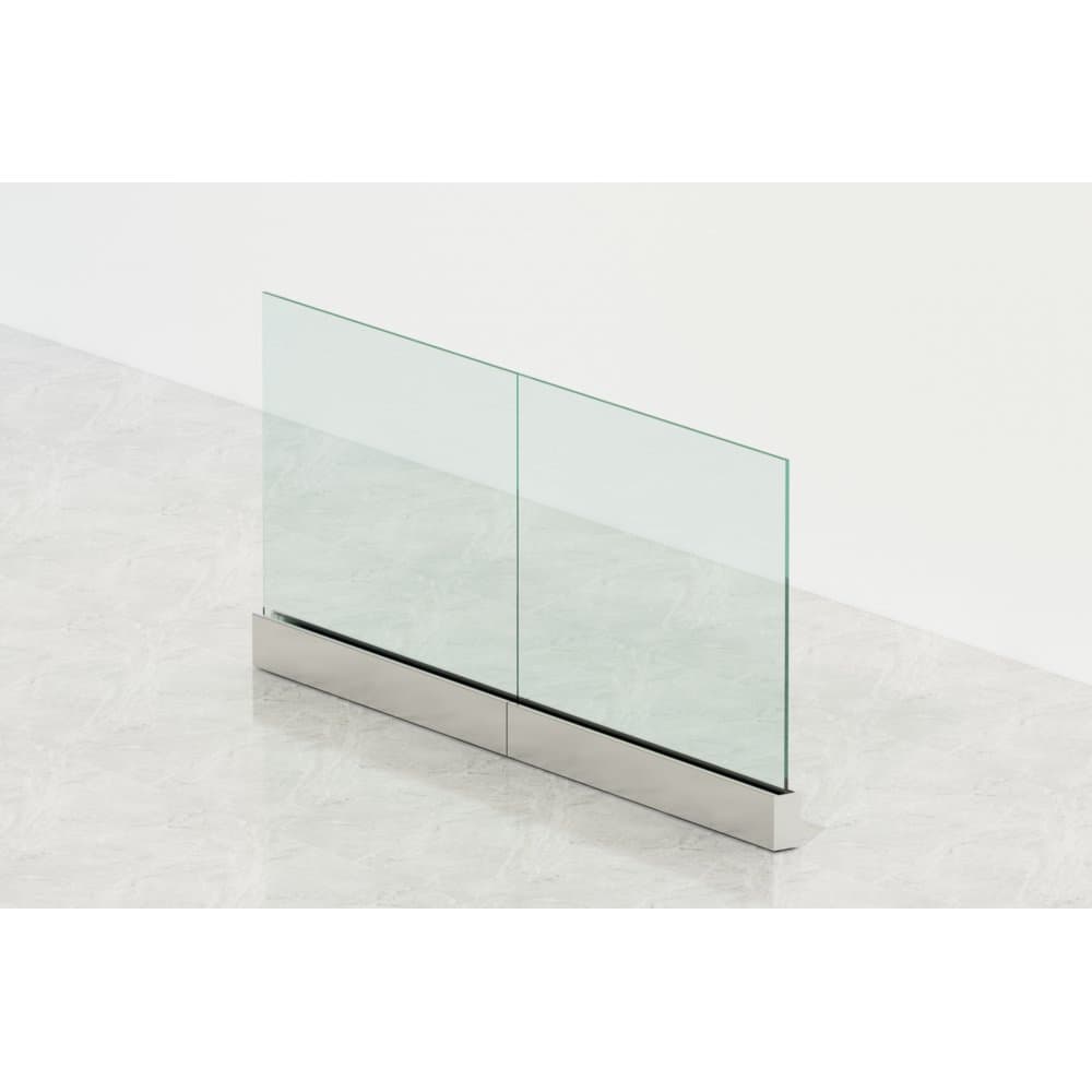 Stolpfritt glasräcke | 1m sektion | 12,76mm säkerhetsglas | Julius