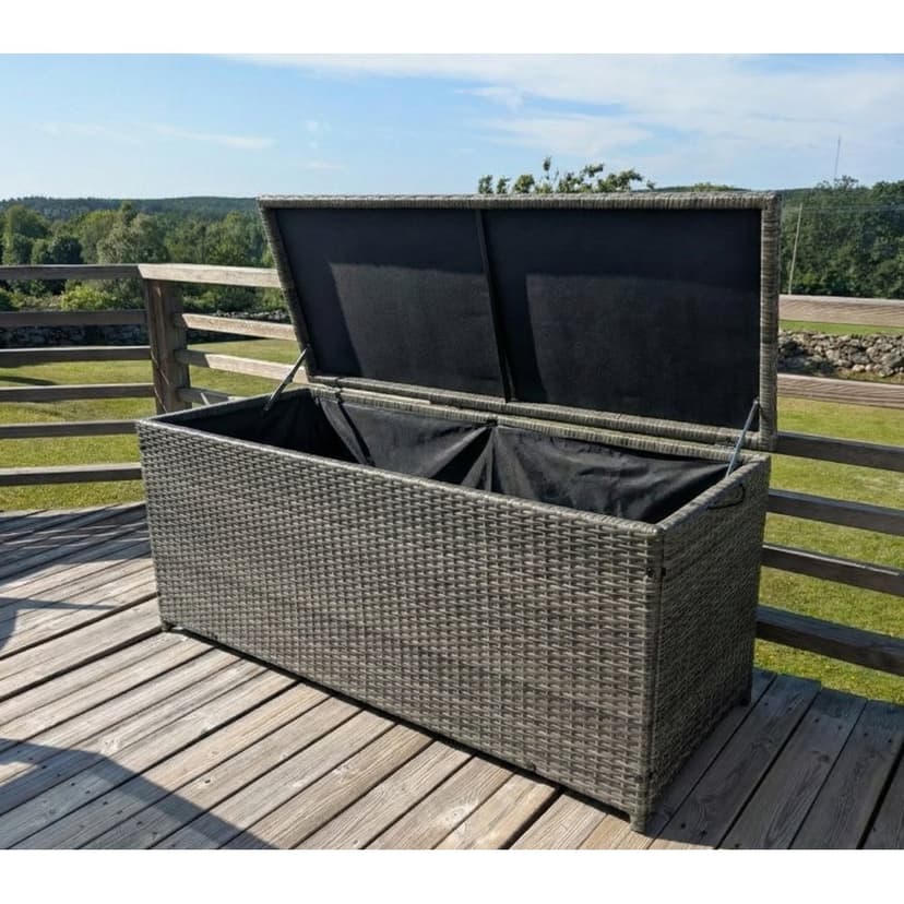 Dynbox i konstrotting | 420L | Grå | 134x54x59cm