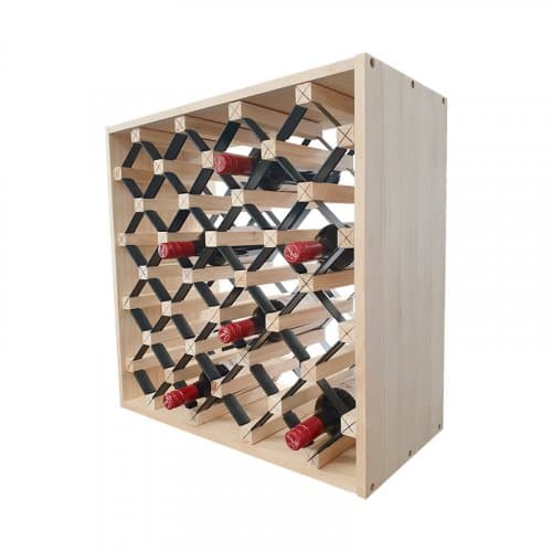 Vinhylla i trä för 25 flaskor | 60x60cm | Arvino