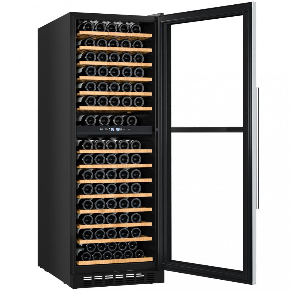 Stor fristående vinkyl 163 flaskor | 2 temperaturzoner | Tystgående