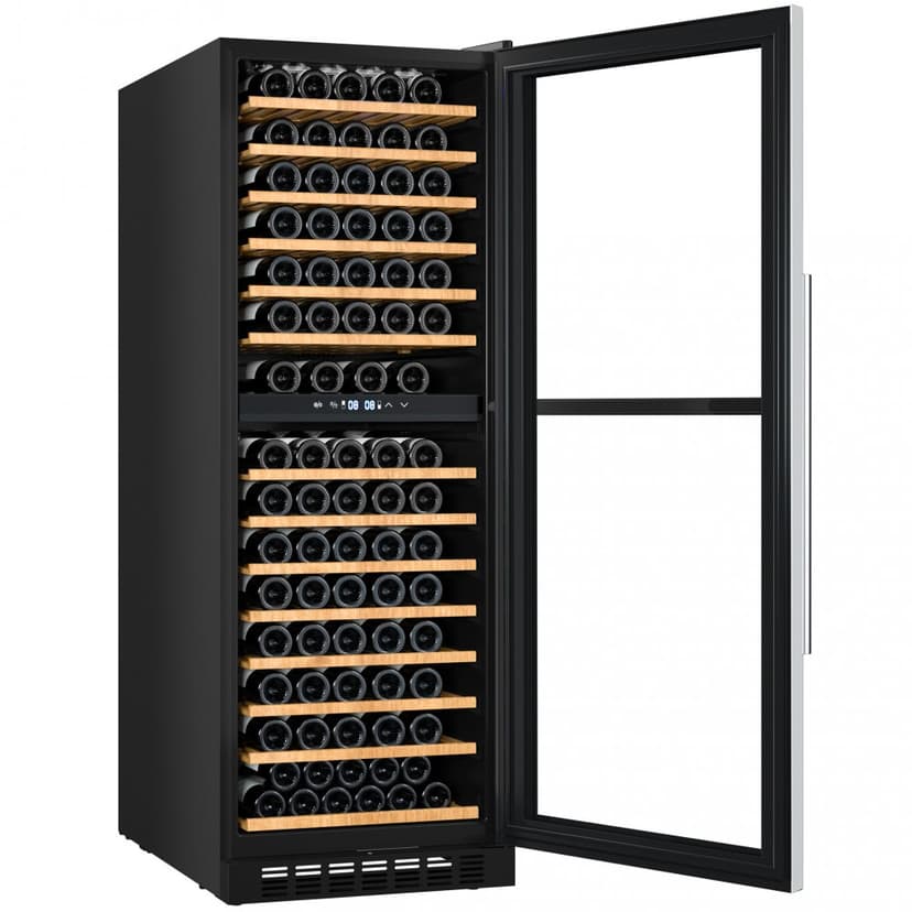 Stor fristående vinkyl 163 flaskor | 2 temperaturzoner | Tystgående