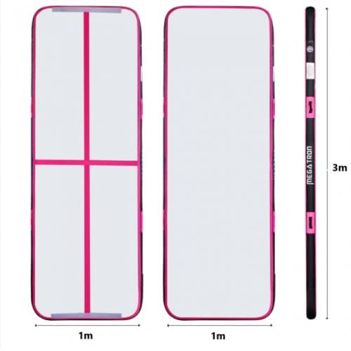 AirTrack | Luftvoltbana | Smidig montering och förvaring | 3x1m | Rosa