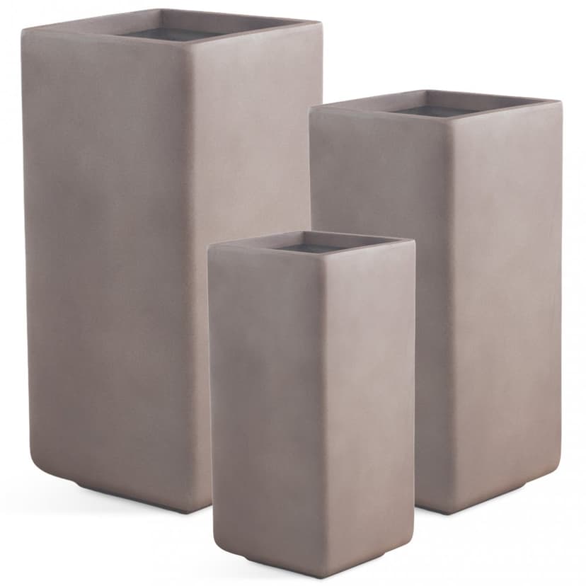 Fiberarmerade utekrukor | Högsmal | 50cm | Brun