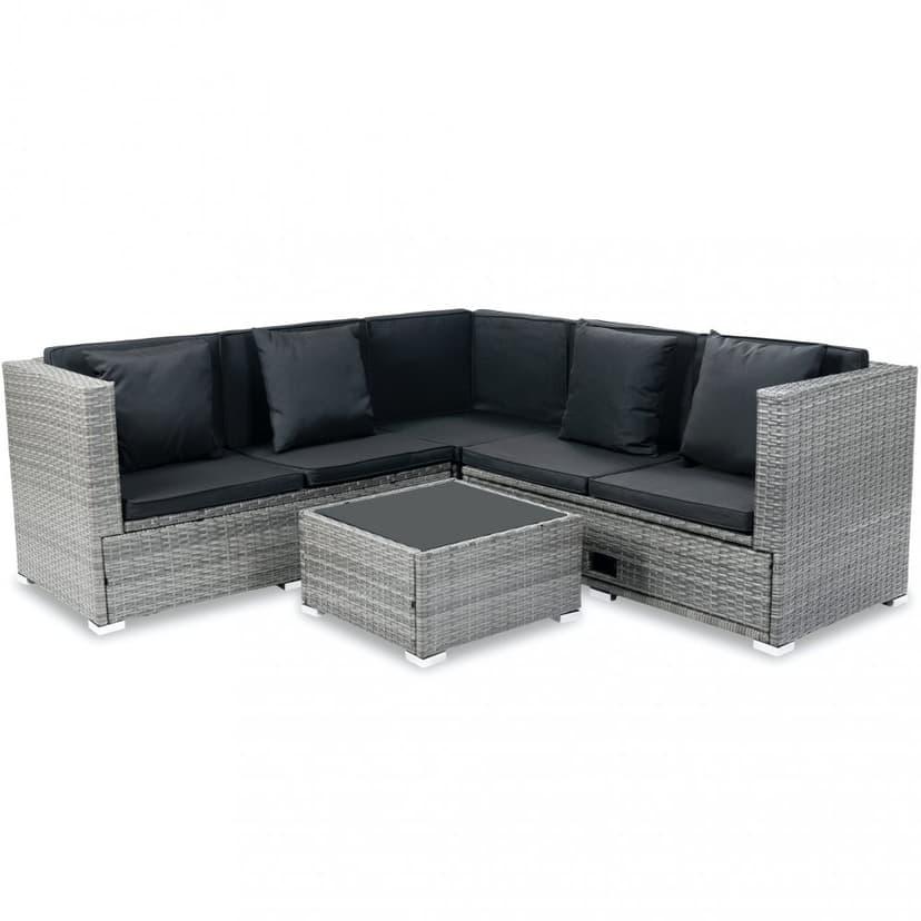 Loungegrupp med smart dynförvaring | Lyfco Vrångö - Grå