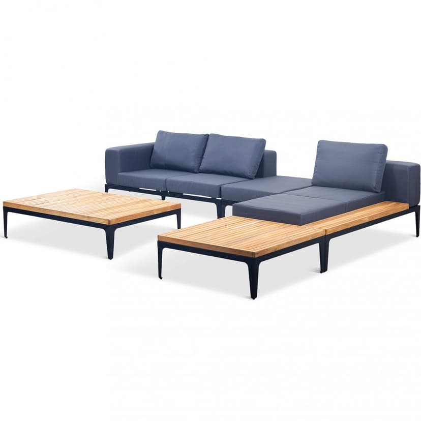 Loungegrupp för trädgården | Teak och aluminium | Lyfco Björkskär