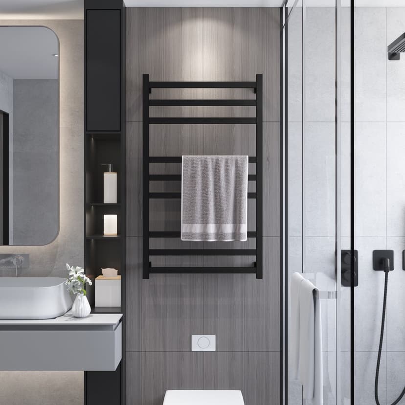 Elektrisk handdukstork 60x102,5x12cm | SC05 | Svart