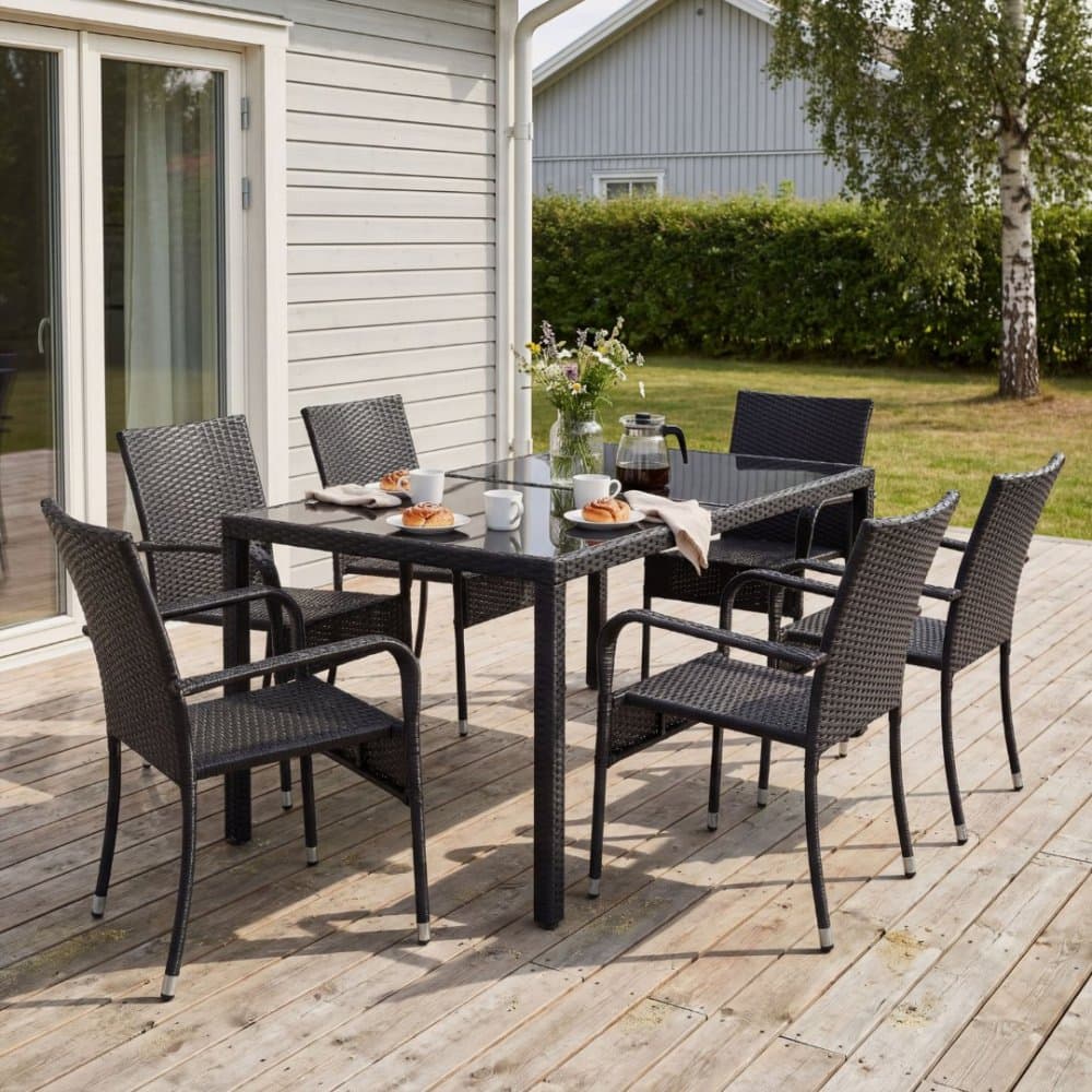 Matgrupp utemöbler | 6 stolar | Lyfco Boarp