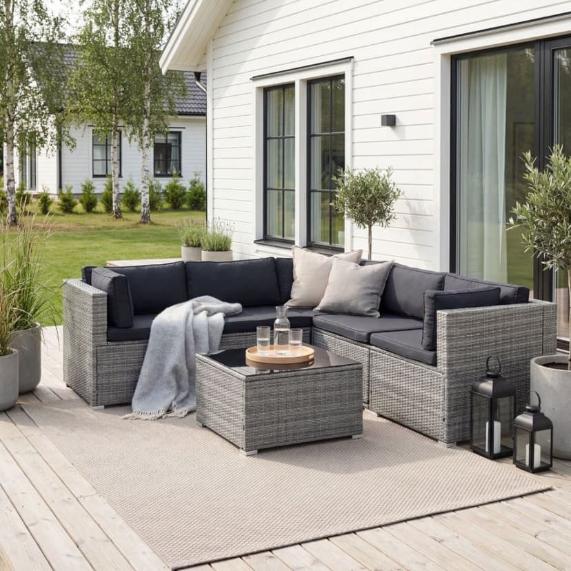 Loungeset utemöbler | Smart förvaring | Konstrotting | Lyfco Olofsbo