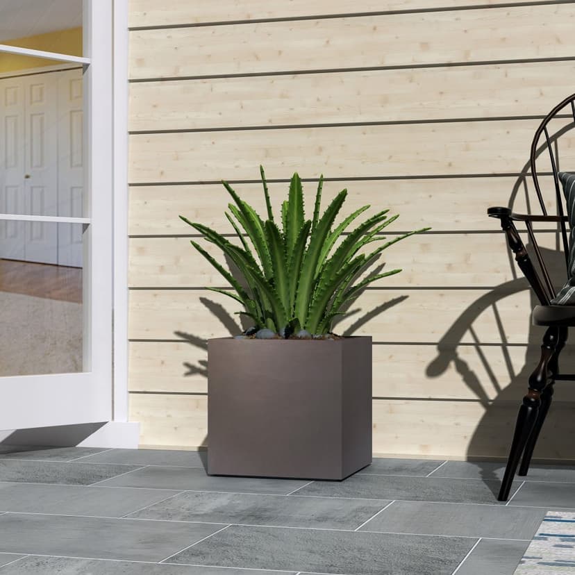 Fiberarmerad utekruka | Fyrkantig | Mörkbrun