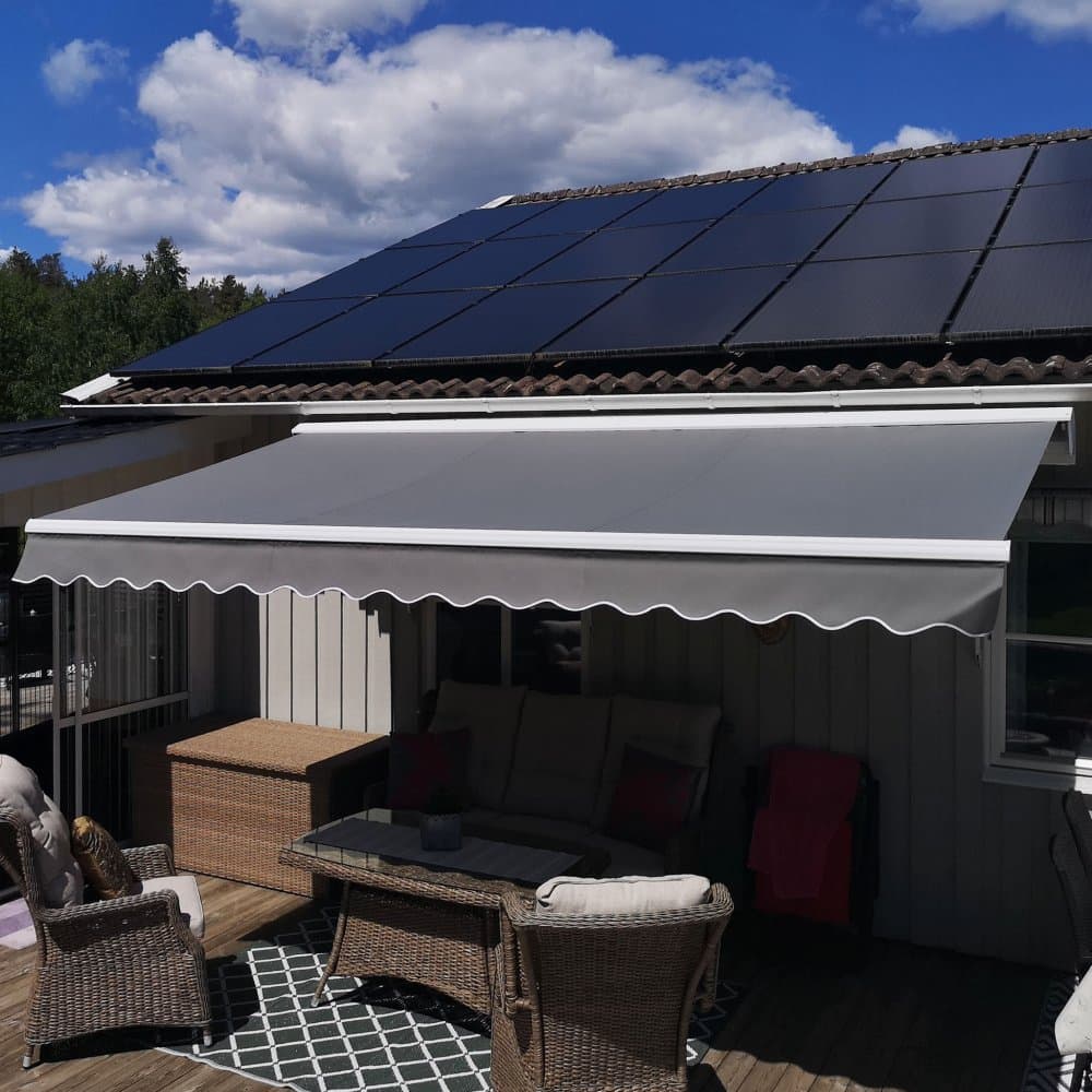 Terrassmarkis 4x3m | Elektrisk motor & fjärrkontroll | Metalcraft