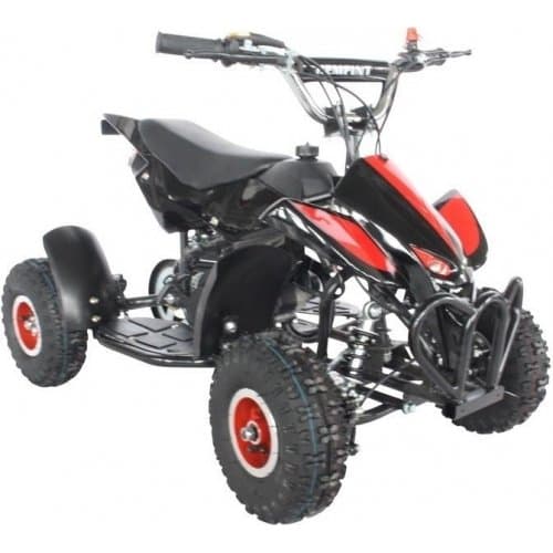 Mini-ATV 50cc | Fyrhjuling för barn med justerbar hastighet | Svart/Röd