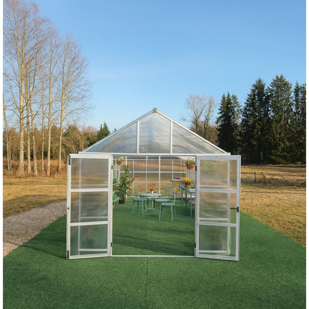 Växthus 18m² Premium | Extra hög takhöjd | 6mm kanalplast